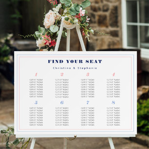 Poster Tableau minimaliste moderne des sièges Mariages