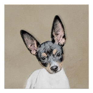 Poster Tableau Rat Terrier - Cute Original Chien Art