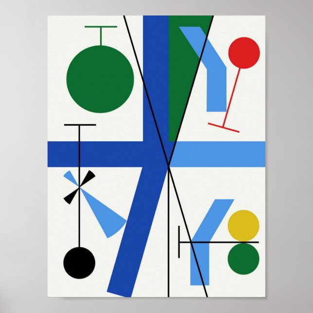 Poster Tableaux d'art géométriques de quatre espaces (Devant)