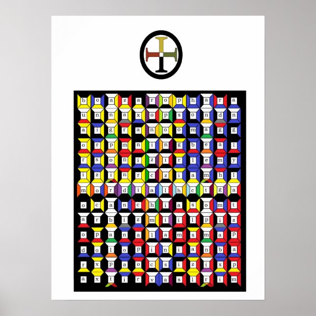 Poster Tablet Enochian Earth (Devant)