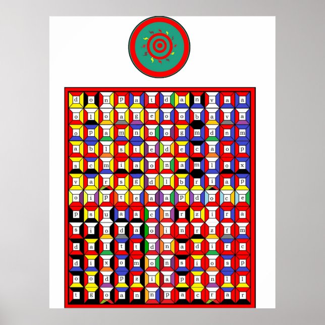Poster Tablet incendie Enochian (Devant)
