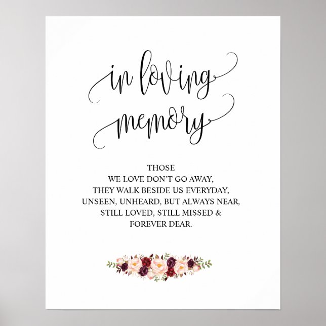 Poster Tablette de souvenir de mariage en souvenir affect (Devant)