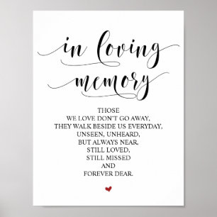 Poster Tablette de souvenir de mariage en souvenir affect
