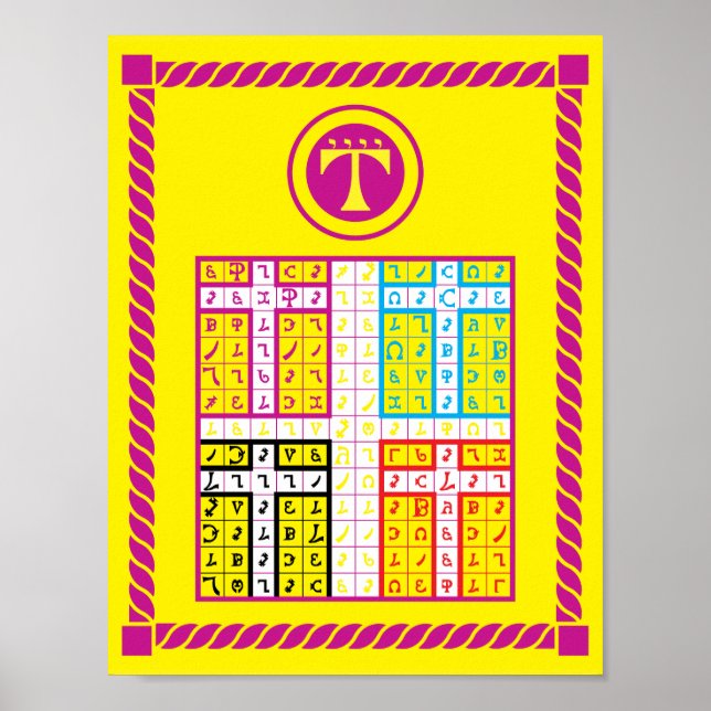 Poster Tablette élémentaire à l'air Enochian sur toile (Devant)