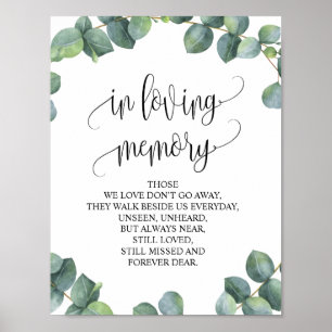 Poster Tableur de mariage en souvenir v14