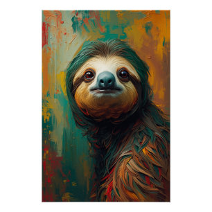 Poster Tablier artistique Portrait Vibrant Peinture à l'h