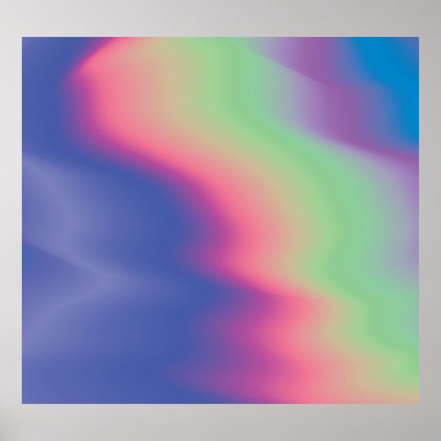 Poster Taches colorées holographiques : Texture psychédél (Devant)
