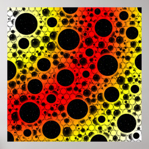 Poster Taches de bulle spatiale - Chaleur WYR