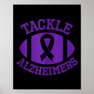 Poster Tackle alzheimer lutter contre la fin soutien mois