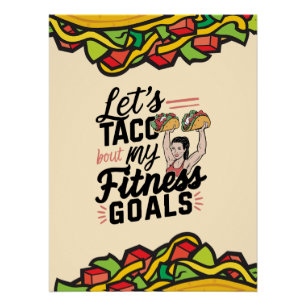 Poster Taco ‘À propos de mes objectifs de remise en forme