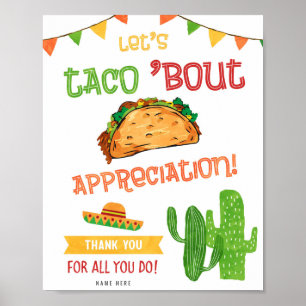 Poster Taco à propos du signe d'appréciation