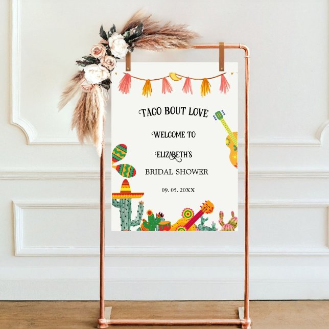 Poster Taco bout Amour cactus Taco Bridal Ahower Bienvenu (Créateur téléchargé)