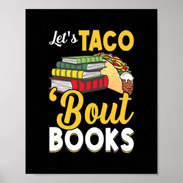 Poster Taco 'Bout Livres Livre Lover Cinco De Mayo (Devant)
