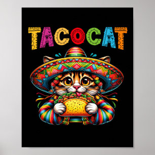 Poster Taco Chat Pour Femmes Et Enfants - Tacocat Cinco D