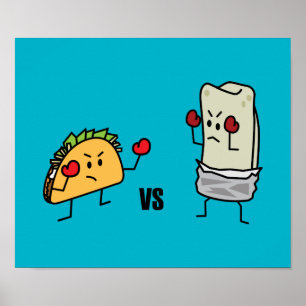 Poster Taco contre Burrito
