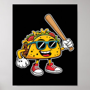 Poster Taco Drôle Jouant Vendre Mexicain Cinco De Mayo En