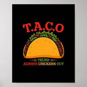Poster Taco Drôle Trump Toujours Abandonne T.a.c.o 2 