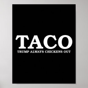 Poster Taco Trump abandonne toujours la discussion sur le