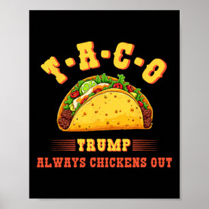 Poster Taco Trump chante toujours les Drôle Politique T.a