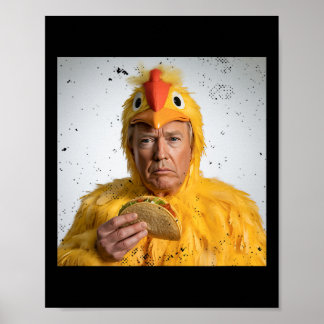 Poster Taco Trump Recule Toujours Drôle Droits de Douane