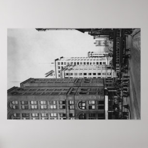 Poster Tacoma, WA - Rues principales du centre-ville