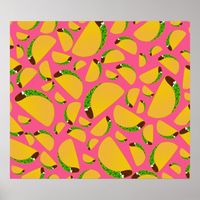Poster tacos roses (Devant)