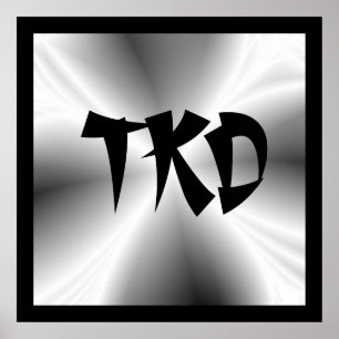 Poster Taekwondo en argent TKD