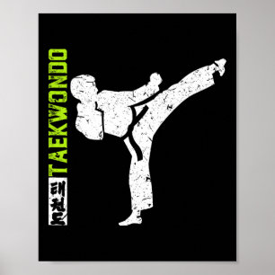 Poster Taekwondo vintage Le coup