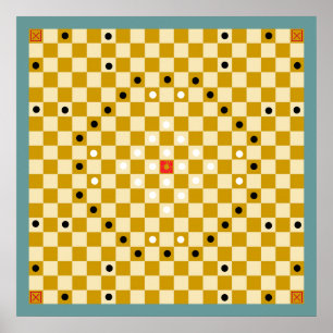 Poster Tafl / Alea Evangelii (19x19) Jeu (Vers 3)
