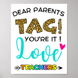 Poster Tag You're It Love Teachers Dernier Day Of Sc