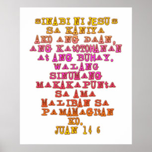 Poster Tagalog de 14:6 de John