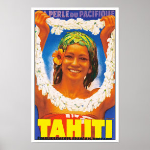 Poster Tahiti ~ Perle du Pacifique