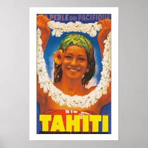 Poster Tahiti "Perle du pacifique"