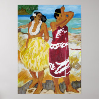 Poster Tahitian Women Imprimer