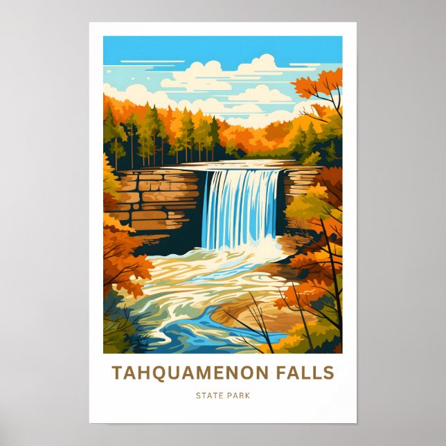 Poster Tahquamenon Falls State Park Travel Imprimer (Devant)