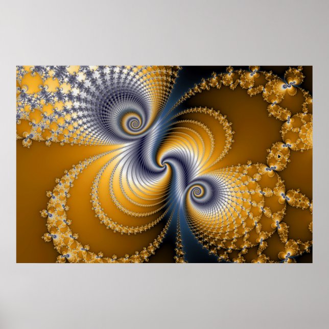 Poster Tailspin - Art fractal (Devant)