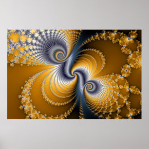 Poster Tailspin - Fractal art