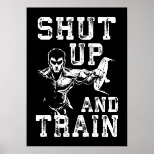Poster Tais-Tête Et Train - Anime Bodybuilding Gym entraî