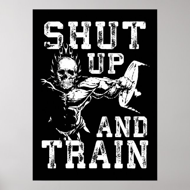 Poster Tais-Tête Et Train - Motivation De L'Entraînement  (Devant)