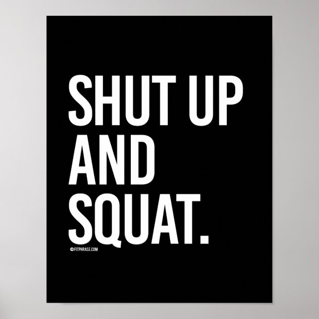 Poster Tais-toi et squat - Fitness d'entraînement -.png (Devant)