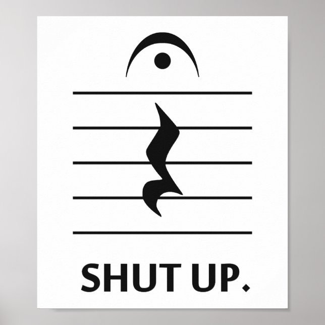 Poster Tais-toi par la notation musicale (Devant)