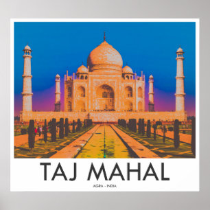 Poster Taj Mahal, Agra, Inde