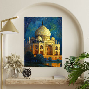 Poster Taj Mahal enchanté - Poste impressionniste d'art I