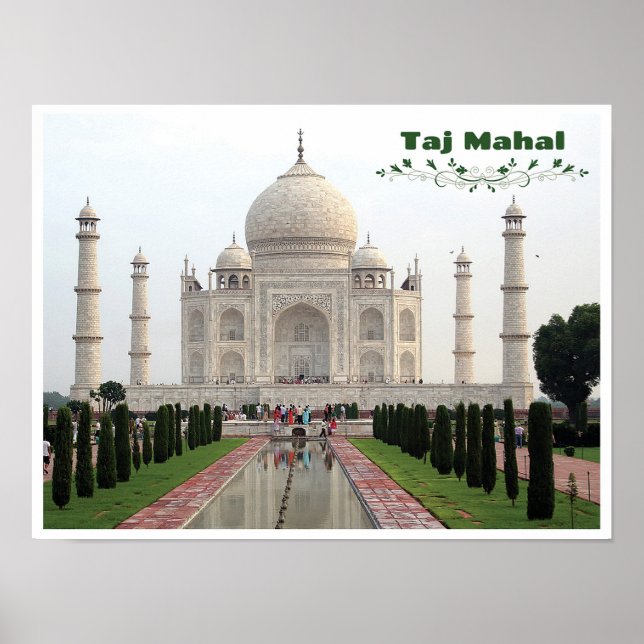 Poster Taj Mahal - Inde (Devant)