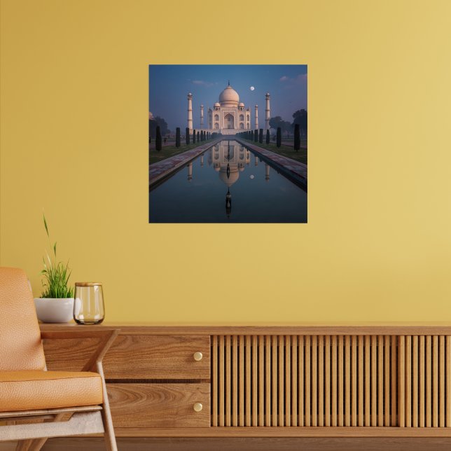Poster Taj Mahal Reflection Gift Wrap – Serene Moonlit Ar (Salon 2)