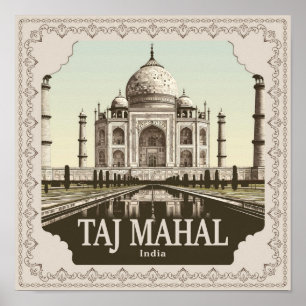 Poster Taj Mahal Vintage