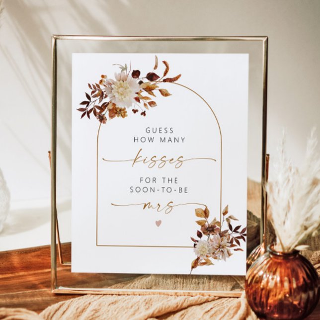 Poster TALIA Boho automne Combien de baisers Mariage Show (Créateur téléchargé)