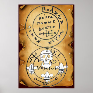 POSTER TALISMAN ANTIQUE / CARTE AU TRÉSOR DES PIRATES