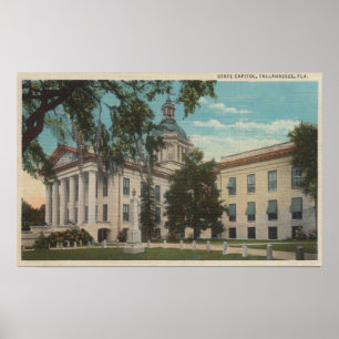 Poster Tallahassee, Floride - Vue extérieure de l'État