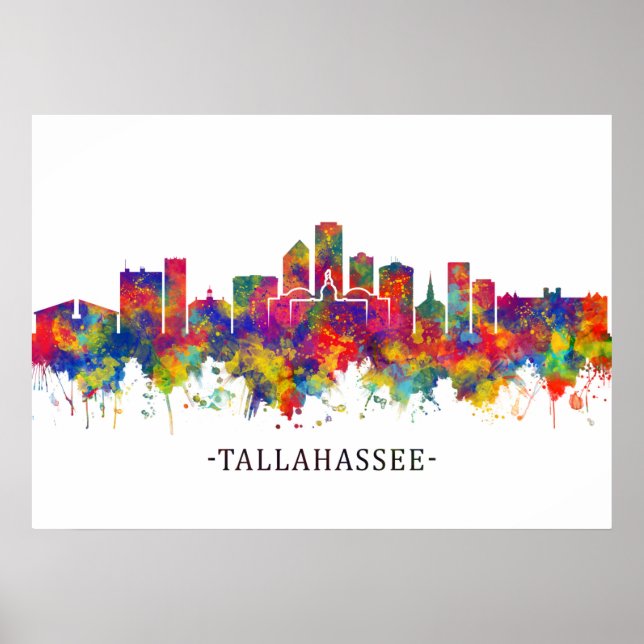 Poster Tallahassee USA Skyline (Devant)